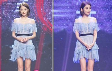 娜扎出席某活动,抹胸蕾丝露出香肩,十分优雅动人!