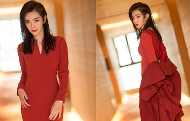 李冰冰红黑look自如切换，气场强大秀完美曲线！