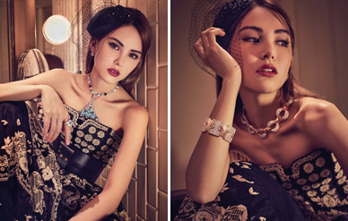 昆凌写真精致妩媚，展欧式复古风情！