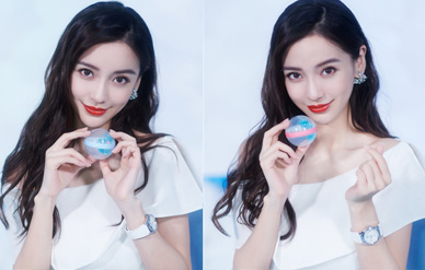 ngelababy白裙优雅亮相，眼红唇电力十足！