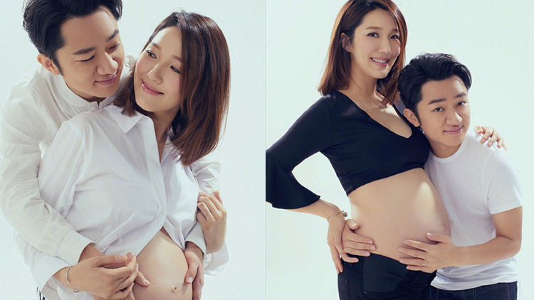 李亚男王祖蓝孕肚写真甜蜜幸福，穿情侣装出镜画面温馨！