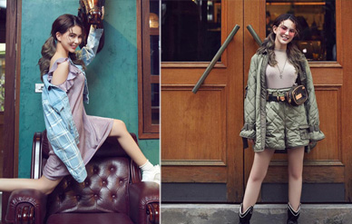 昆凌晒美照龙须刘海俏皮可爱，身穿超短裤配黑靴大秀美腿！