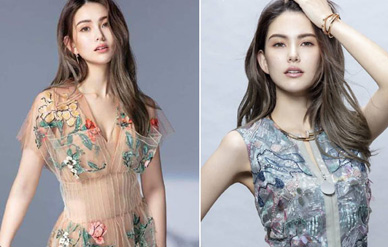 昆凌最新大片长发飘逸秀美背,身穿肉色纱裙事业线傲人!